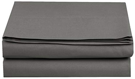 Elegant Comfort 1-teiliges Bettlaken in Premium-Hotelqualität, luxuriös und weich, 1500 Premium-Mikrofaser-Bettwäsche, knitterfrei, schmutzabweisend, California King, Grau