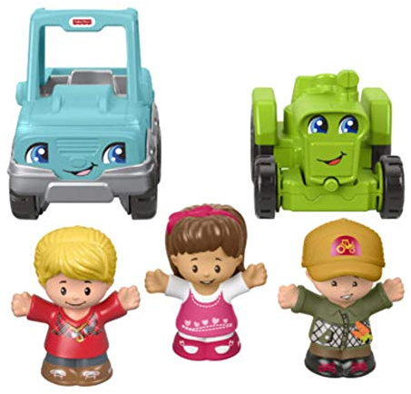 Fisher-Price Little People Truckin' Along Vehicle Geschenkset mit Traktor und LKW