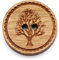 NaturSchatulle Holzknöpfe Gravur Motiv Lebensbaum 12-30mm I 25 Stück Kirsche 2 Loch Knöpfe Holz DIY Basteln Nähen Schmuckherstellung Annähen Rund 20mm