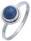 mantraroma Damen Ring 925 Silber Lapis Lazuli Edelstein blau schlicht modern