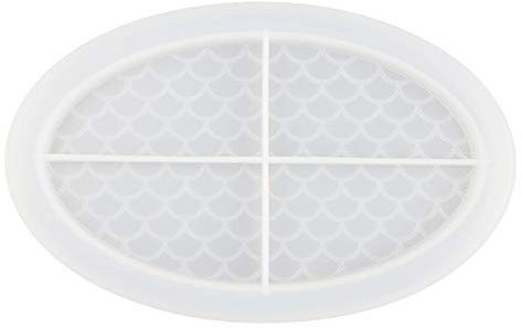 NSXIN Silikonform Groß Epoxidharz DIY Untersetzer Formen Tablett Resin, Tablett Gießform Handgemacht Tablett Harzschalenform für DIY Teetablett (Oval 20.5 * 13cm)