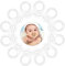 Vicloon Silikonring für Schnullerkette, 12 Stück Baby Silikonring Schnullerhalter Baby Ring Adapter, Schnullerkette Silikonring für Silikon Baby Dummy Schnuller Clip (Transparente)
