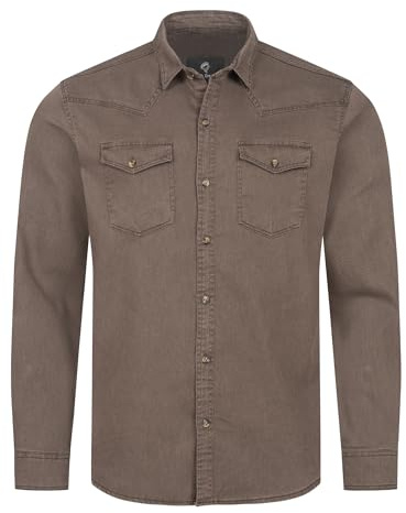 Rock Creek Jeanshemd Herren Denim Langarm H-339 | Jeanshemd für Herren aus Denim, klassisches Langarmhemd für Alltag, Freizeit und moderne Casual-Looks