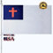 Bestickte christliche Flagge, doppelseitig, für den Außenbereich, Christentum, Kreuz, Kirche, Jesus, Glaube, strapazierfähig, 3-lagig, dickes Nylonmaterial mit 2 Metallösen, 4 Reihen Nähte