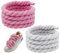 ZBHDEYG 2 Paires de Lacets Épais en Corde - Accessoires de Chaussures pour Sport et DIY (Blanc, Rose)