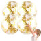 Gold Konfetti Ballons 4 Stück, 18 Inches Riesige Transparente Luftballon mit Metallischem Gold Konfetti Deko Party Feier Dekoration für Geburtstag, Geburtstagsdeko und Neujahr (Gold)