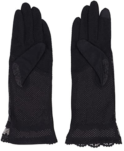 Yardenfun Protect Your Hands Sun Screen Gloves Breathable Protective for Work Cleaning Black