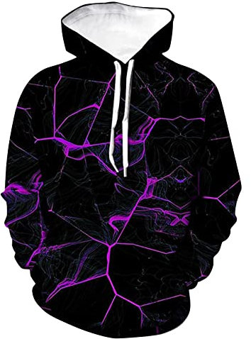 TOFOTL Sweats À Capuche Homme Couleur Uni Classique Pull Vetement Veste Hiver Extérieur Cordon Epaisse Décontracté Hoodie Noel Funky Cardigan Homme Hiver Oversize Tendance Sportswear Violet 5XL