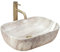 GTM Design Aufsatzwaschbecken Matt Modern Waschbecken ohne Hahnloch - Elegant Aufsatzwaschbecken Oval für Badezimmer und Gäste WC - nur Bad Waschbecken - Modell 1