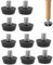 10 Pcs Garden Furniture Feet,M8 X 10 X 23mm Adjustable Glide Levelling Rubber Feet for Garden Furniture Outdoor Levelers Black Round Base Foot Threaded Screw Floor Protector for Cabinets Tables Chairs