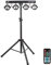 ETEC Professional LED PARTYBAR 1 – 4x30W COB PAR RGB Scheinwerfer inkl. Stativ & Fernbedienung – Musikgesteuertes Disco Komplettset für DJ, Party & Bühne
