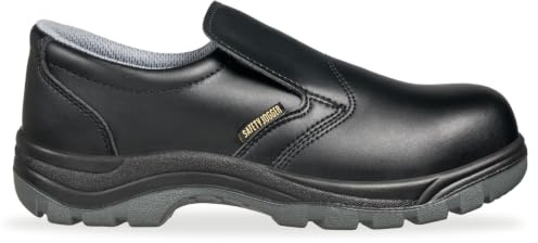 SAFETY JOGGER Slip-On Leather Clog - X0600 – Steel Toecap S3 Safety Shoe for Men or Women, Puncture Resistant, Anti-Slip Work Shoe, Ideal for Kitchen, Manufacturing and Food Industry, 4 UK, Black