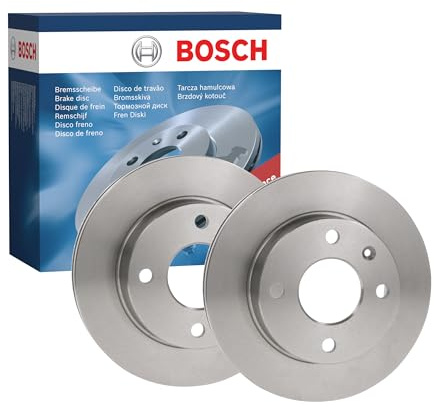 Bosch BD127 Brake Disc Set - 239.45 mm Vented Discs - Front Axle - ECE-R90 Certified - Good Cooling, Reliable Braking, Corrosion Protection - 1 Set of 2 Discs
