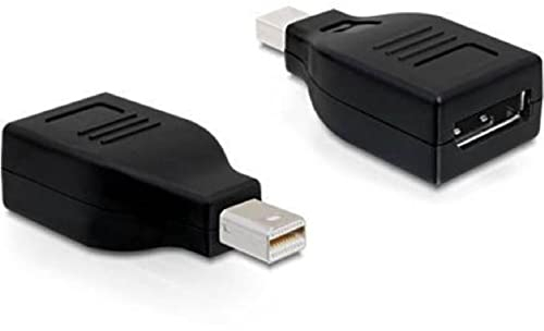 Delock Adapter Mini Displayport 1.2 Stecker > Displayport Buchse Schwarz