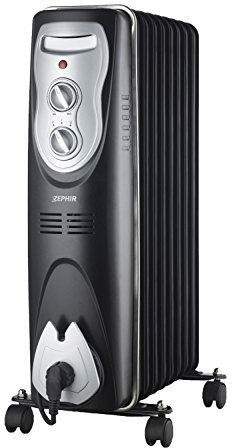 Zephir ZRA1517 Radiatore ad Olio, Nero/Grigio