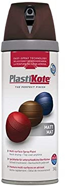 Plasti-kote 23106 400ml Premium Spray Paint - Matt Chocolate