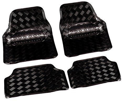 Bottari 14110 14110: Universal-automatten, Aluminium-Effekt, 4 teilig, Schwarz