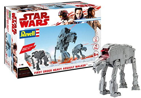 Revell Build & Play 06761 Modellbausatz mit authentischen Light und Sound-Effekten im Maßstab 1:164 - Star Wars First Order Heavy Assault Walker, originalgetreue Nachbildung mit vielen Details