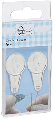 Archer AR1010 Needle Threaders, Metal Silver, 11 x 5 x 0.5 cm