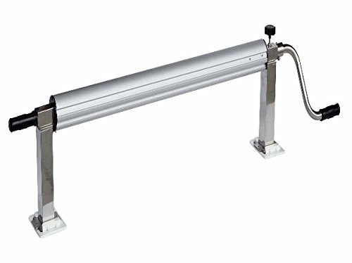 International Pool Protection Teleskop-Aufroller aus Edelstahl, für Pools bis 5,50 m Breite, mit Rohr von 102 mm Durchmesser mit Kurbel