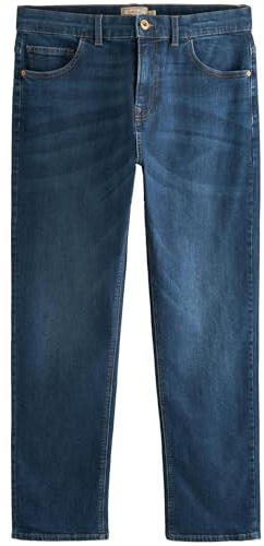 NEXT Herren Straight Fit Stretch-Jeans Blau Mittel EU 91.5 Long (UK 36L)