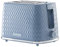 Daewoo SDA1823 Argyle Patterned Reheat, Defrost & Cancel Electronic Browning Control | Removable Crumb Tray | Self-Centering | 220-240V/50-60Hz/780-930W-Light, Blue 2 Slice Toaster