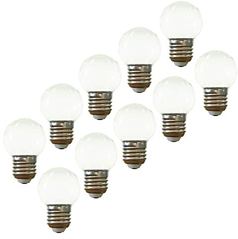 HUAMu 10X E27 Transparent Birnen 2W Weiß LED 200LM Farbige Glühbirnen Äquivalent zu 20W Halogen Geeignet für die Dekoration AC220V-240V…