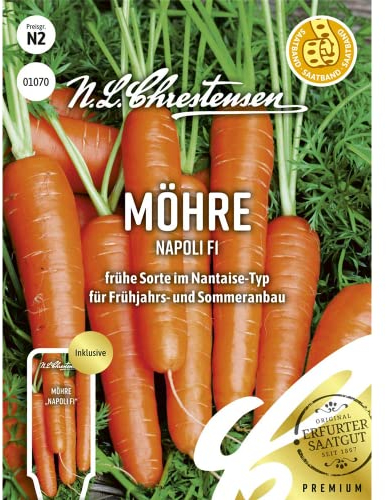 Möhre Napoli F1, Saatband, frühe Sorte im Nantaise-Typ, Samen