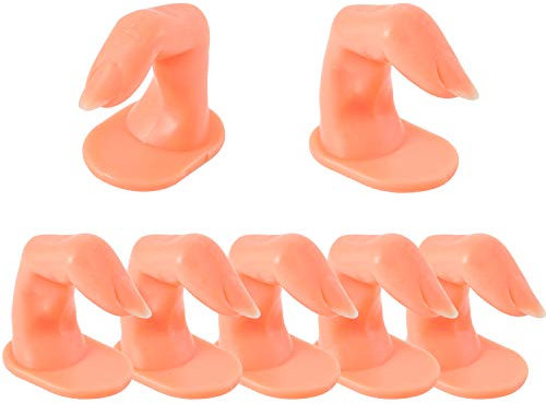 10 pcs Practice Finger Training Display Practice Stand Fake Finger Plastic Model for Nail Art Practice