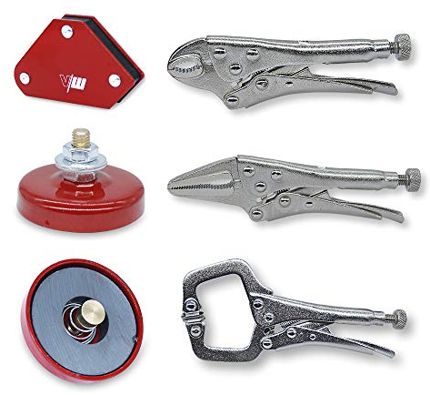 Mini Mehrzweck Schweißwerkzeug - Set mit Zangen Magneten und Winkel - VECTOR WELDING