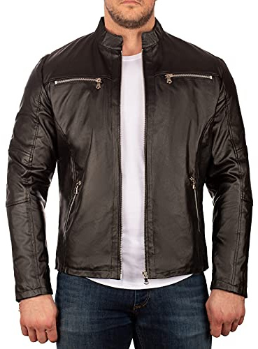 Reichstadt Herren Jacke 20RS25PU Schwarz - Kunstleder M