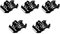 Lot de 5 fixations à boucle pour GoPro Hero 4 5 6 7 8 9 10 11 Noir Argent Session, AKASO/Campark/YI et autres caméras