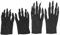 2 Pairs Langen Nagel Handschuhe Hallowmas Schrecklichen Handschuhe Halloween Finger Cosplay Kostüm Zubehör für Hallowmas Spukhaus Party Zu Hause (Schwarz)