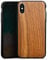 Slim Case extra dünn kompatibel mit Apple iPhone XS Silikon Handyhülle schwarz Hülle Holzoptik Lärche Holz