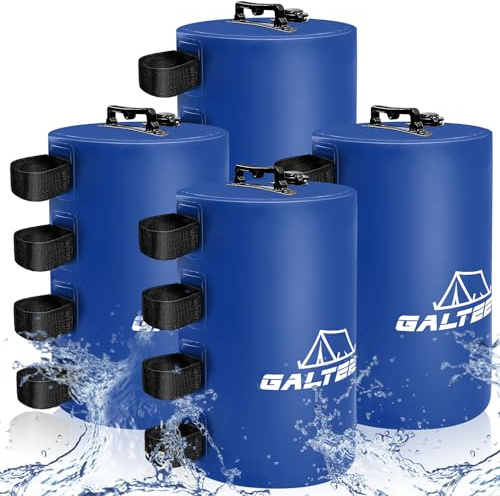 GALTEED Wassergewichtssack, 100 kg, 4 Beingewichte für Pop-Up-Baldachin, Vordächer, Zelt, Pavillon, Blau