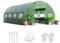 RELAX4LIFE Invernadero de jardín, 18 m², Invernadero túnel de jardín 6x3x2m con Marco de Acero galvanizado, 2 Puertas y 10 Ventanas enrollables, Funda de PE para Verduras, Frutas, Flores