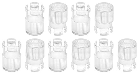 PATIKIL 5mm LED Lampe Prise, 10 Paquet Diode Électroluminescente Support Capuchon pour Lampe Ampoule Lunette Support Panneau Affichage Protectif Couverture, Transparent