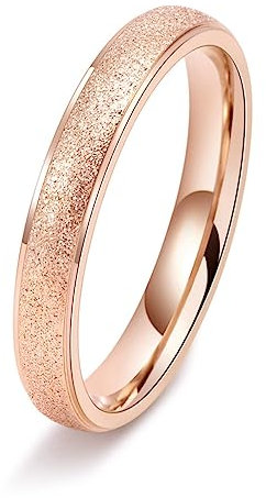 MeiLiSis Schmuckringe Für Unisex – Modischer Japanischer Koreanischer Mattierter Ring, Einfache Schmale Version Für Herren Und Damen, Paar, Student, Schwanzring, Schmuckzubehör, Roségold, 6