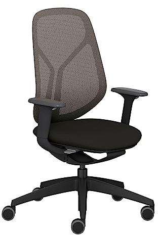 Sedus se:kit Bürostuhl, 100% Recyclingfähig, Made in Germany, Schwarz, Höhenverstellbar 40-53cm, bis 150kg belastbar