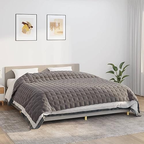 vidaXL Gewichtsdecke grau 235x290cm 11kg Stoff