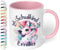 Geschenk zur Einschulung für Mädchen: Süße Tasse „Schulkind 2025“ - mit EINHORN-Motiv - personalisiert mit Namen Erstklässler - kleines Geschenk für Schüler 1. Klasse, Rosa
