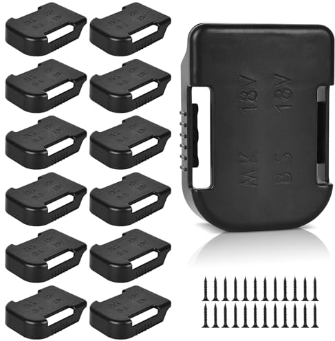 Supports De Batterie pour Makita,12 Pièces Porte-Outil De Batterie,18V Support De Batterie pour Makita,Support De Porte-Batterie pour Batterie D'outil Lithium-Lon