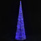 Homgoday LED-Weihnachtspyramide, leuchtender Weihnachtsbaum, beleuchteter Kegel, Weihnachtslicht, Innendekoration, dekorative Beleuchtung, Acrylkegel, blaue LED-Lichter, 90 cm