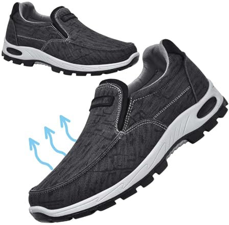 AZMAHT Homme Chaussures Pieds sensibles Chaussures de Sport Homme Chaussure Minimaliste Homme Chaussures de Sport en Salle Homme Chaussures orthopédiques Homme,Noir,42/260mm