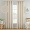 MIULEE 2 Panneaux Rideaux Lin Imitaion Rideau De Fenêtre Semi-Transparents Lisse Élégant Décoration Panneaux Voile De Fenêtre Durable Traitement pour Chambre Salon Balcon 140x225(L X H) Beige Clair