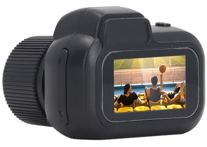 Micro Fotocamera Digitale, Piccola Videocamera 1080P 2MP con Schermo a Colori da 0,96, Durata della Batteria di 100 Minuti Foto e Video HD con Cinturino da Polso per Adolescenti