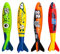 COSORO 4 Piezas Juegos Piscina Juguetes de Buceo,Juegos de Agua para Niños Torpedo de Buceo,Juguetes Piscinas Playa Exterior Verano para Natación Entrenamiento Subacuático Niños y Niñas 7-12 Años