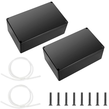 DBALL 2 Stk Anschlussdose Kein Ohr Kunststoffgehäuse 158x90x60mm Schwarze Verteilerdose Abzweigdose Wasserdicht Elektronisches Projektkastengehäuse für Elektrisches Zubehör