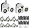 QWORK® 8 pezzi rulli per porta doccia 25 mm, acciaio inossidabile e plastica ABS, per porte in vetro da 4-6 mm, 4 superiori e 4 inferiori