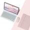VLEAQC Rosa, Custodia con Tastiera per Xiaomi Redmi Pad PRO 12.1, Tastiera Bluetooth retroilluminata a 7 Colori Staccabile e Leggera con Mouse, Cover Protettiva Sottile con Supporto